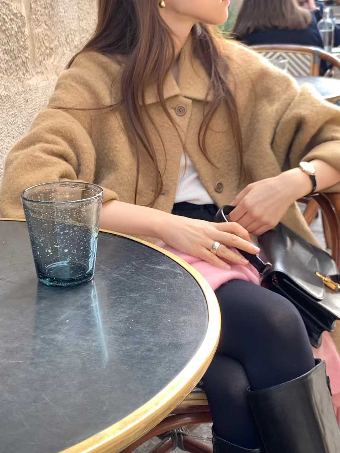 B108.顏值家名媛女孩手工大衣