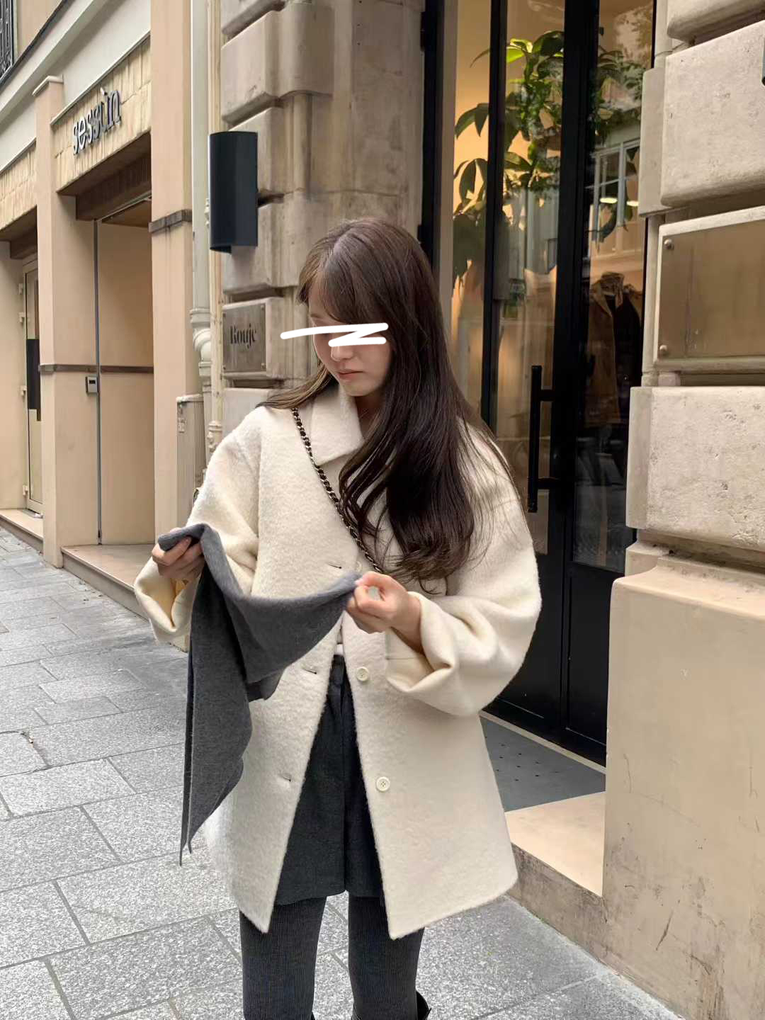 B108.顏值家名媛女孩手工大衣