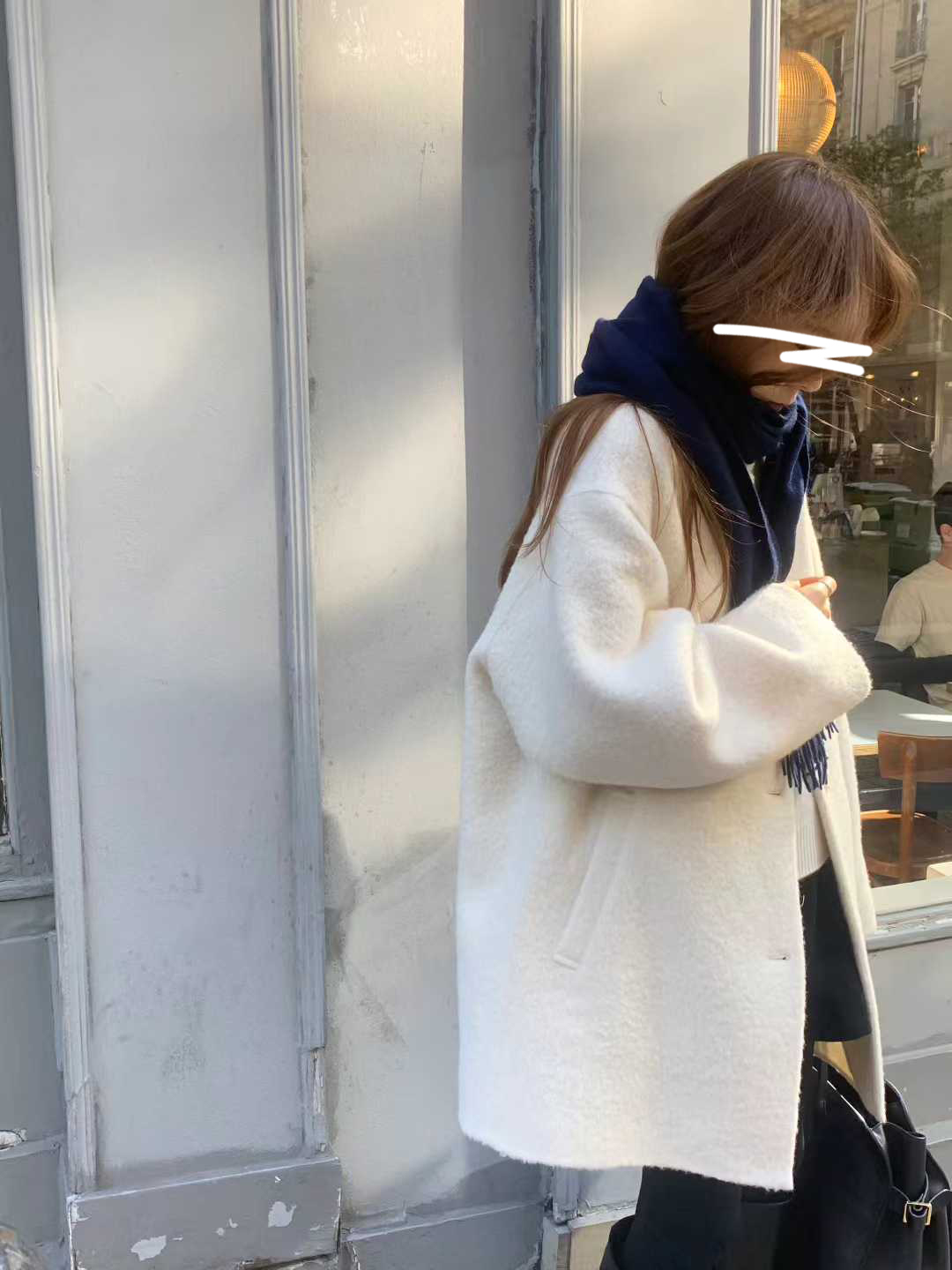 B108.顏值家名媛女孩手工大衣