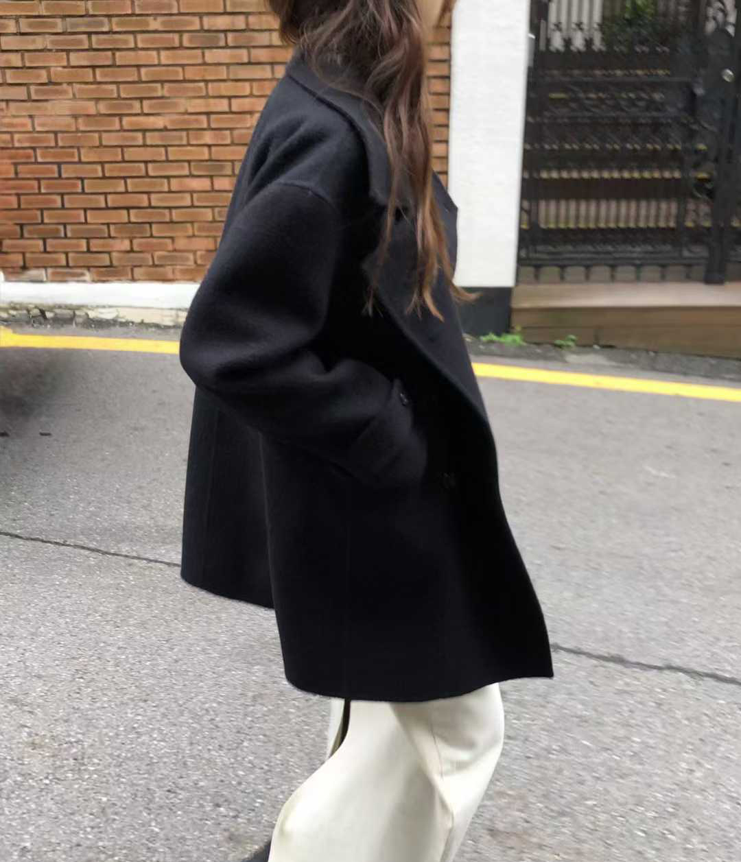 B119.大V家90%WOOL名媛手工大衣