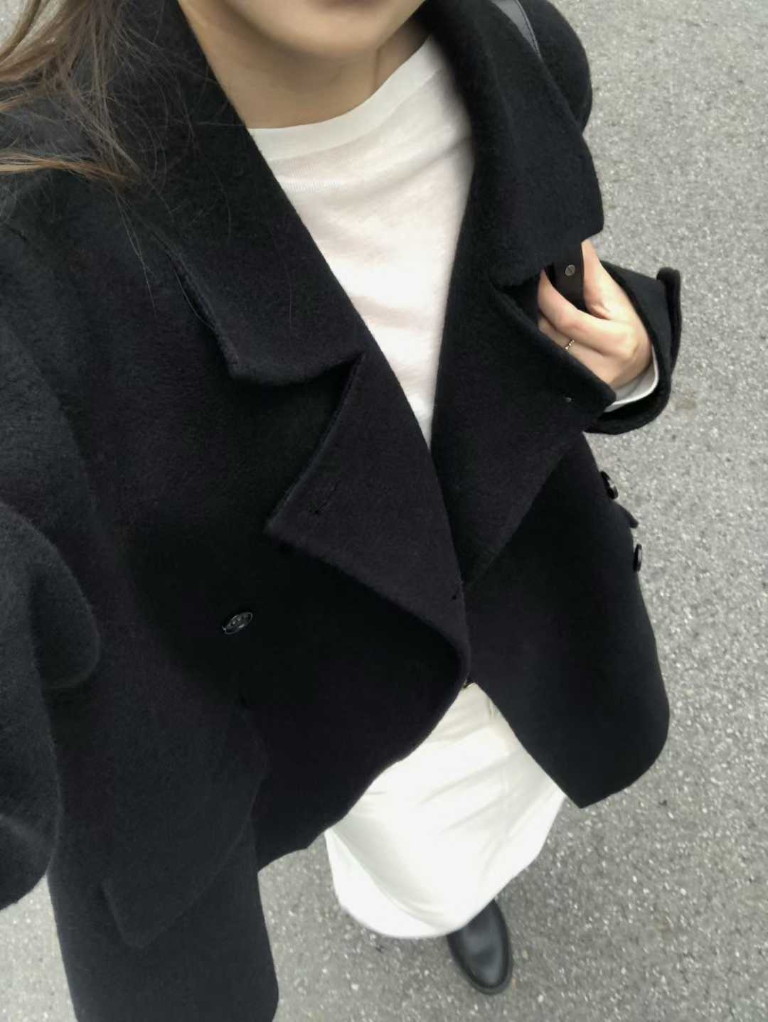 B119.大V家90%WOOL名媛手工大衣