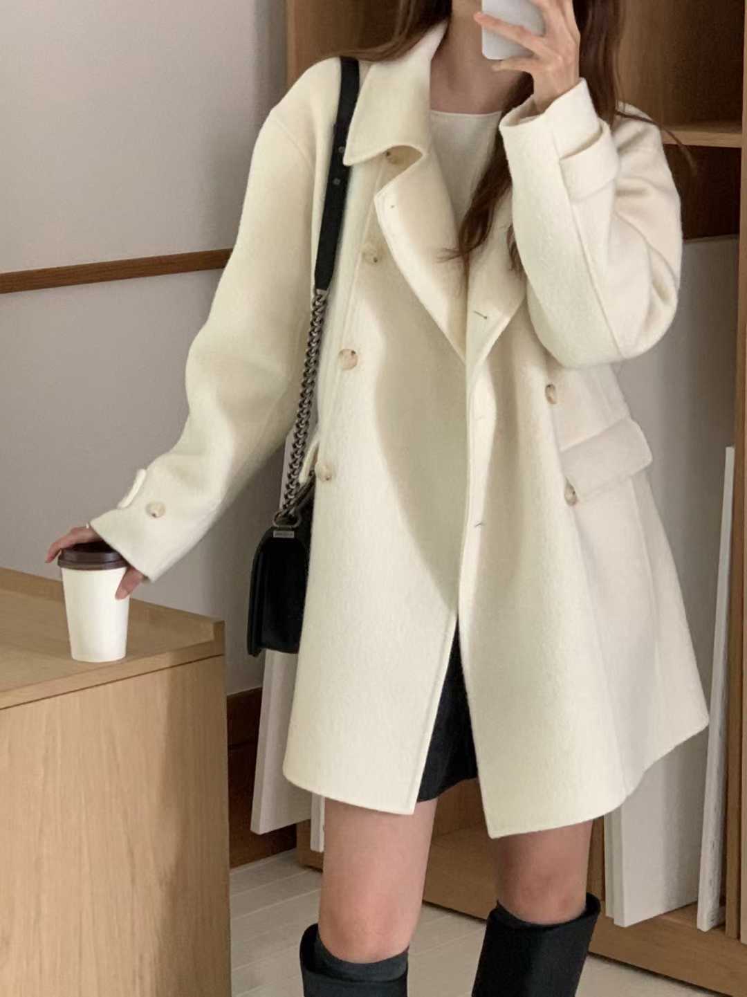 B119.大V家90%WOOL名媛手工大衣