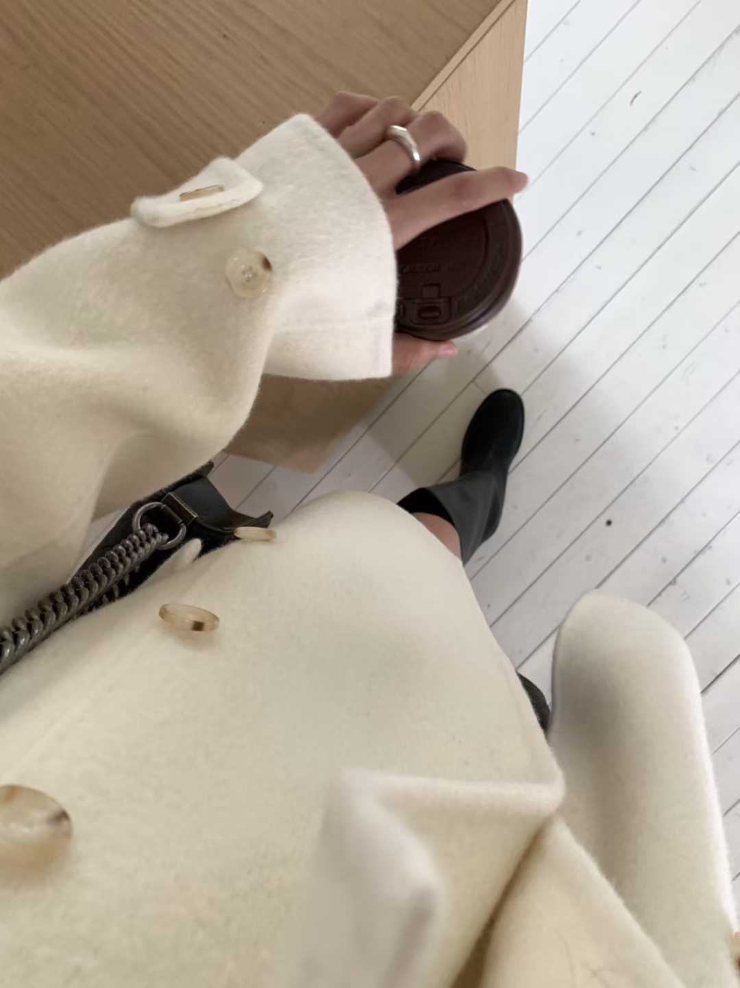 B119.大V家90%WOOL名媛手工大衣