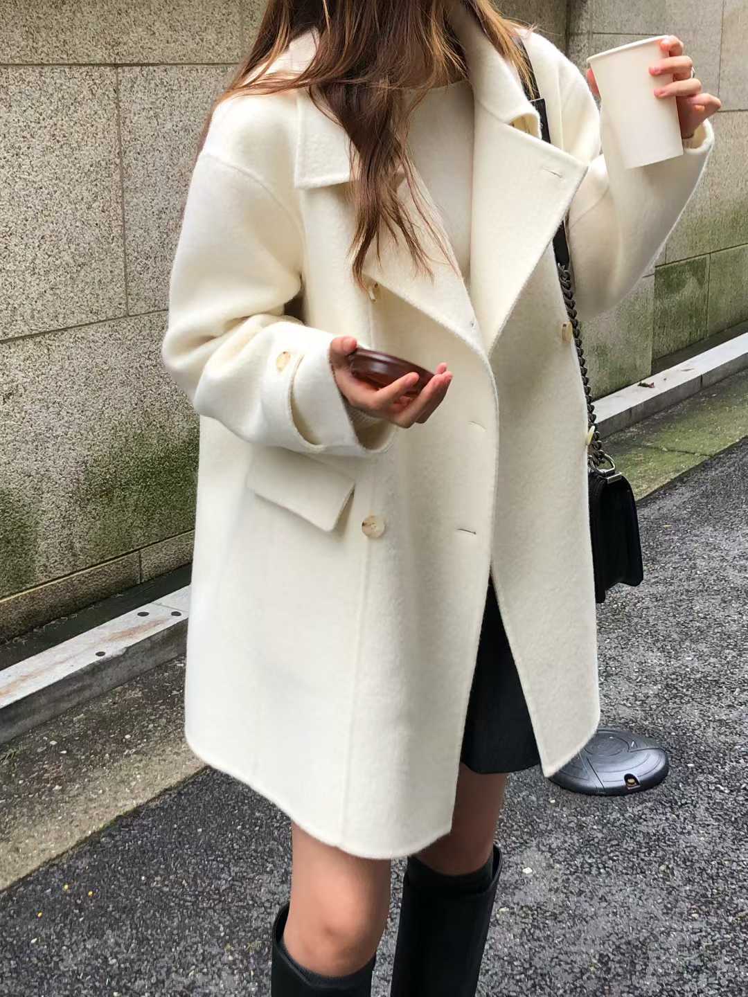B119.大V家90%WOOL名媛手工大衣