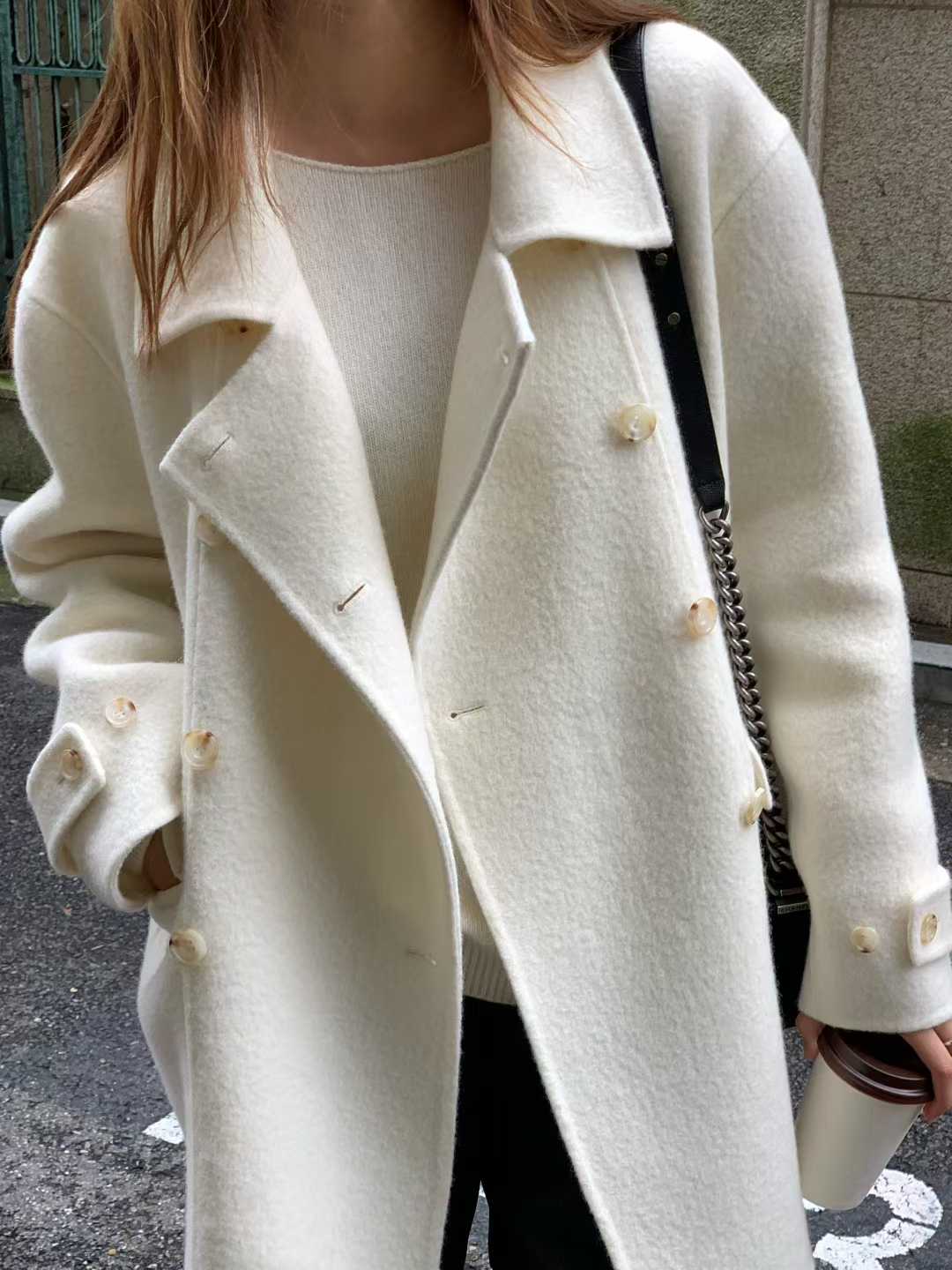B119.大V家90%WOOL名媛手工大衣