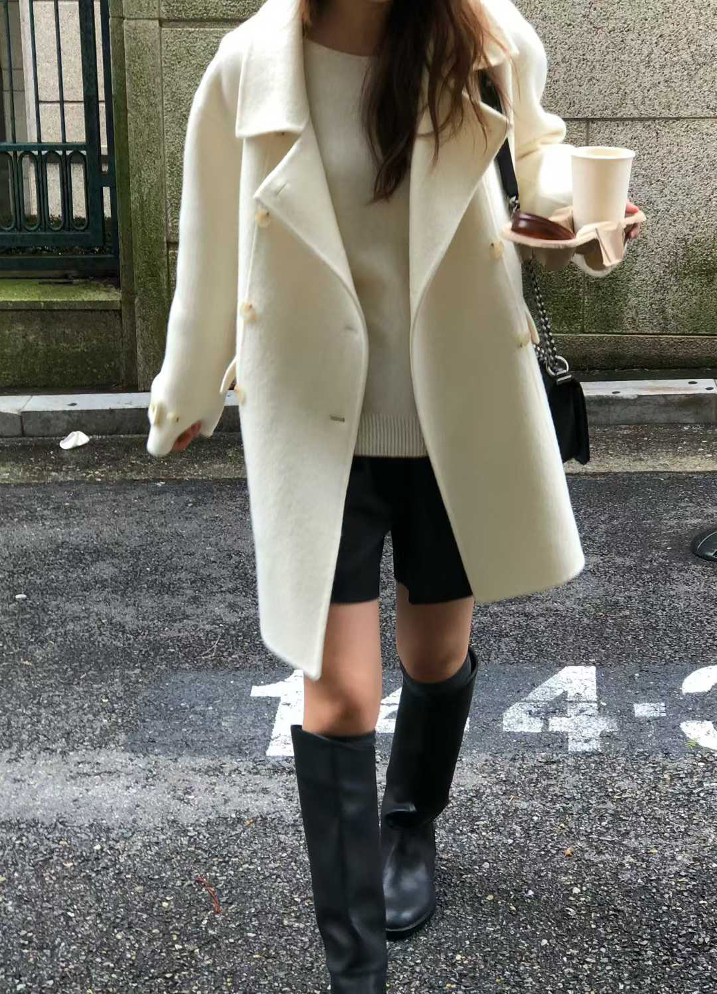 B119.大V家90%WOOL名媛手工大衣