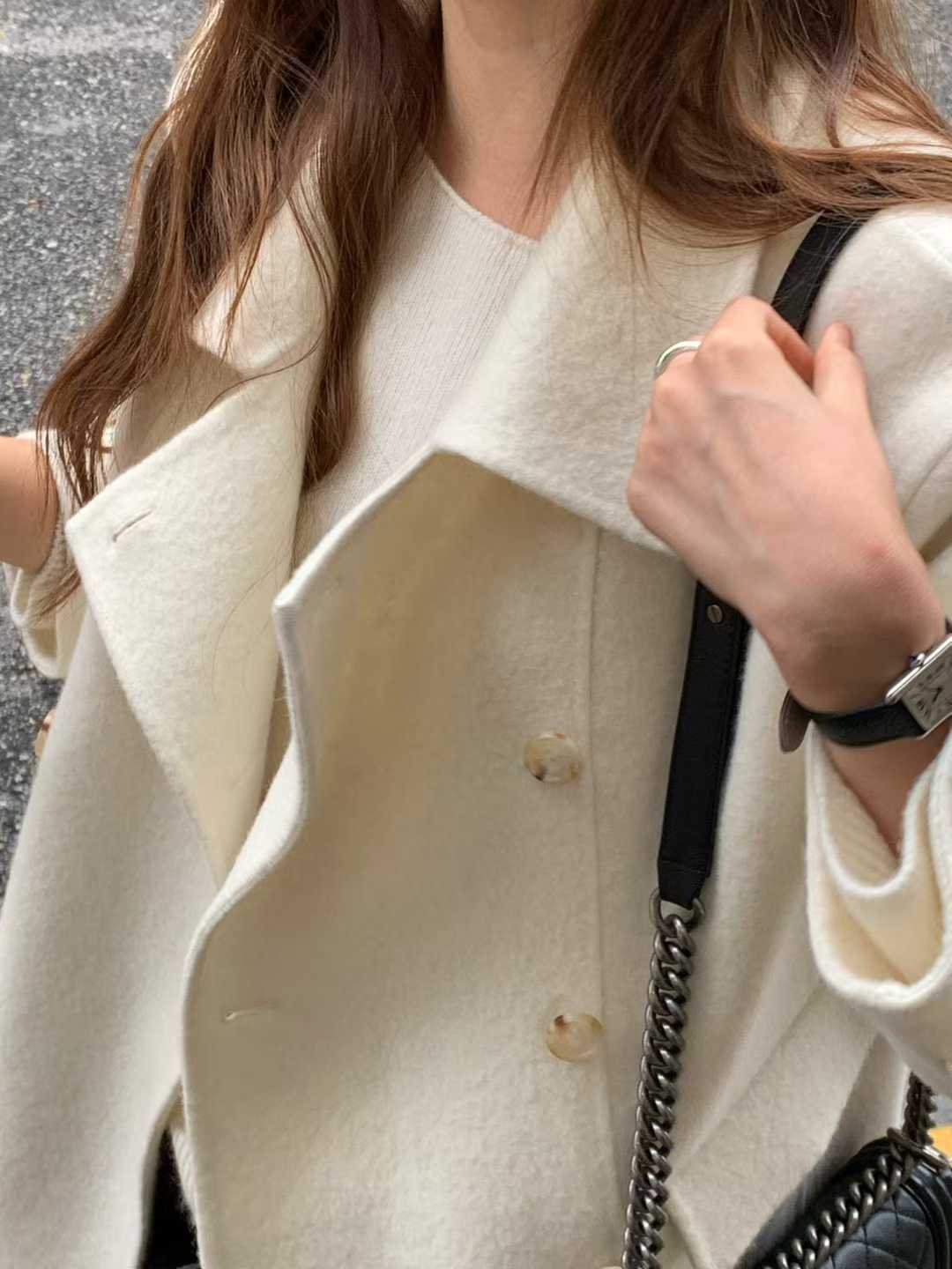 B119.大V家90%WOOL名媛手工大衣