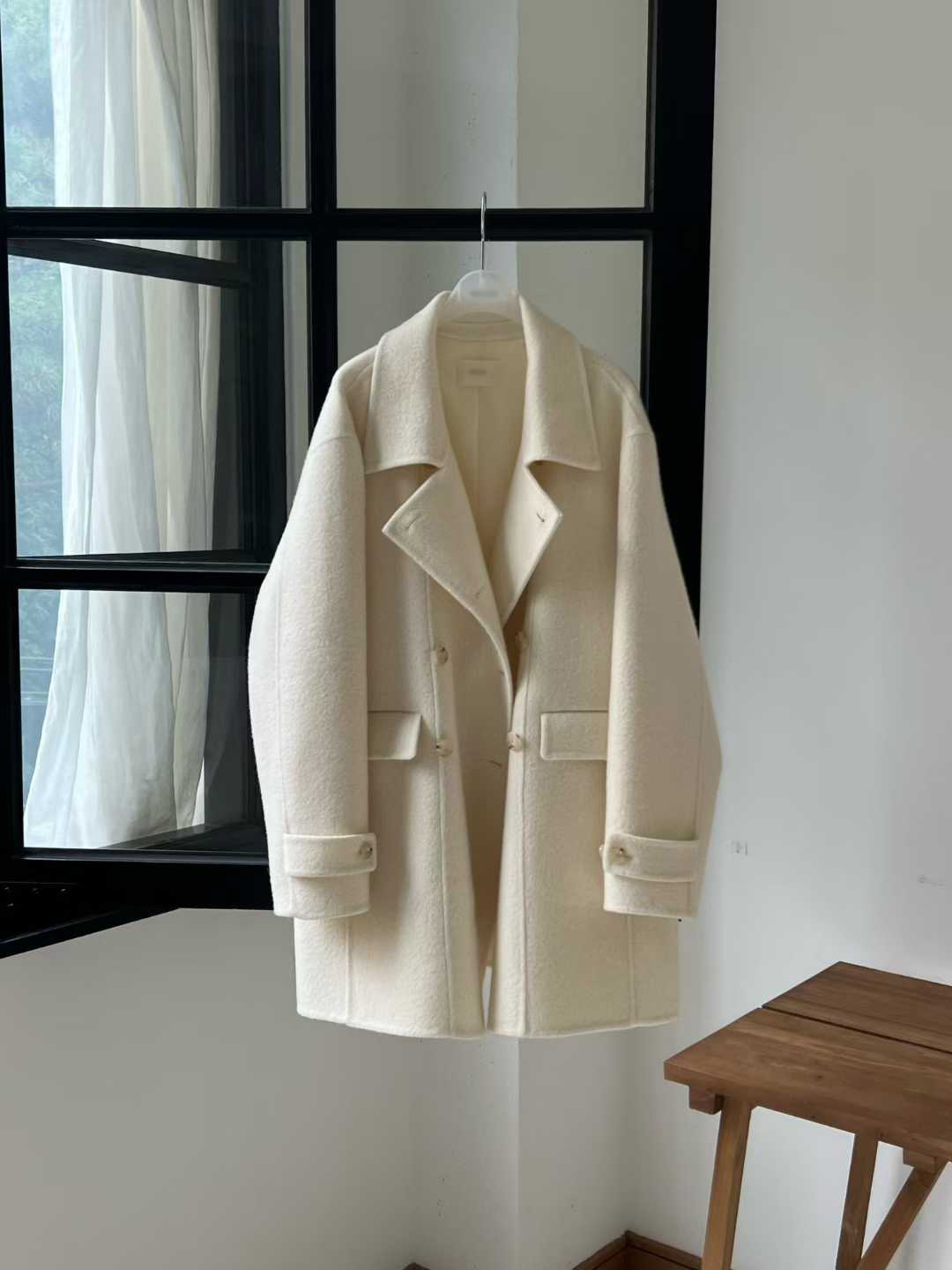 B119.大V家90%WOOL名媛手工大衣