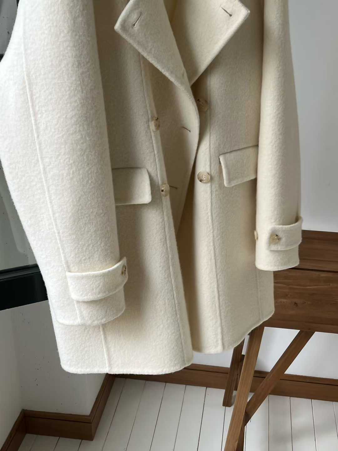 B119.大V家90%WOOL名媛手工大衣