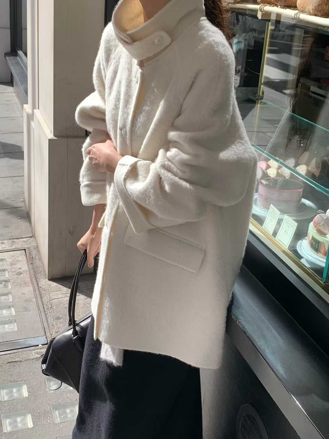 B20.小V家BABYALPACA領造型中長手工大衣