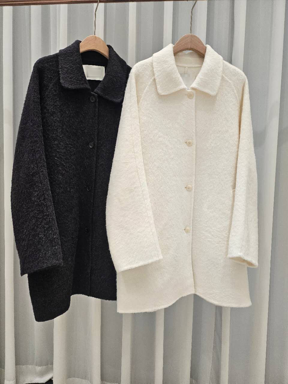 B51.星星家溫暖駝羊毛質感翻領大衣