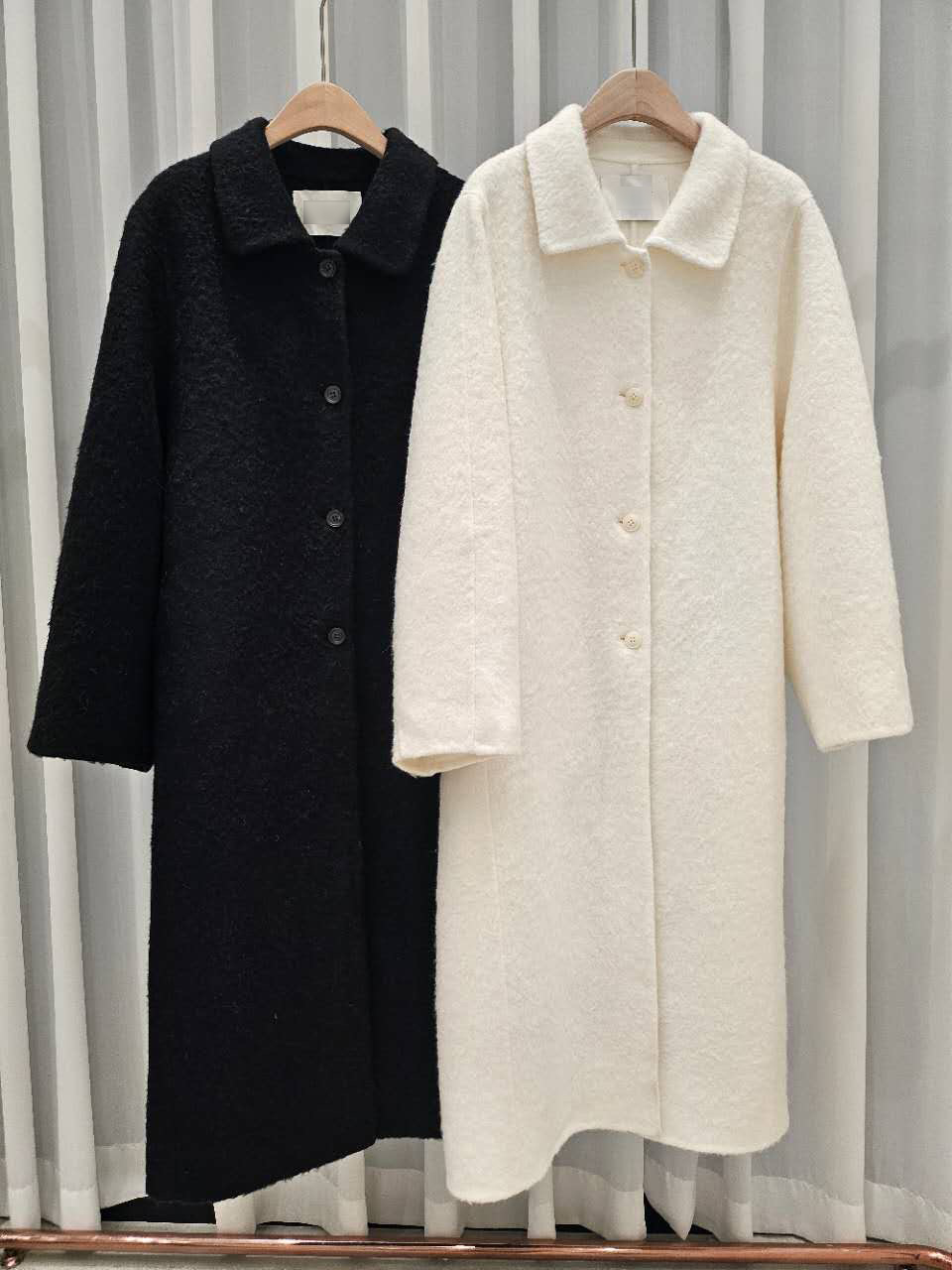 B52.星星家駝羊毛絨感氣質長版大衣