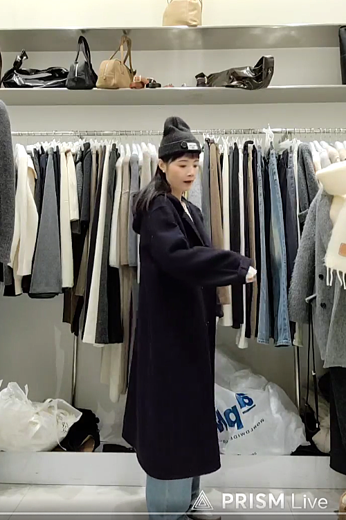 B89.質感家暖意連帽單排釦長版手工大衣