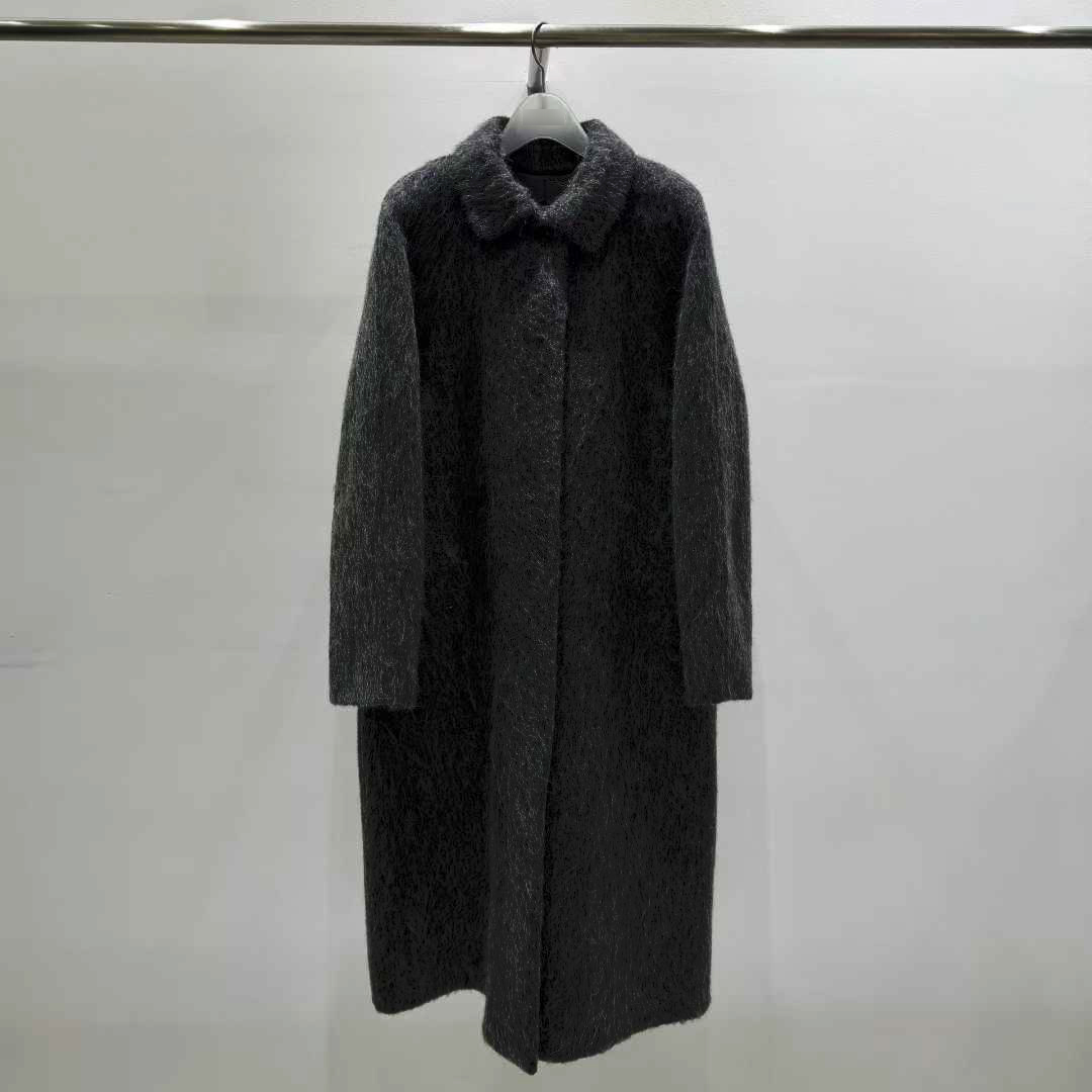 B88.質感家暗門襟長版手工大衣