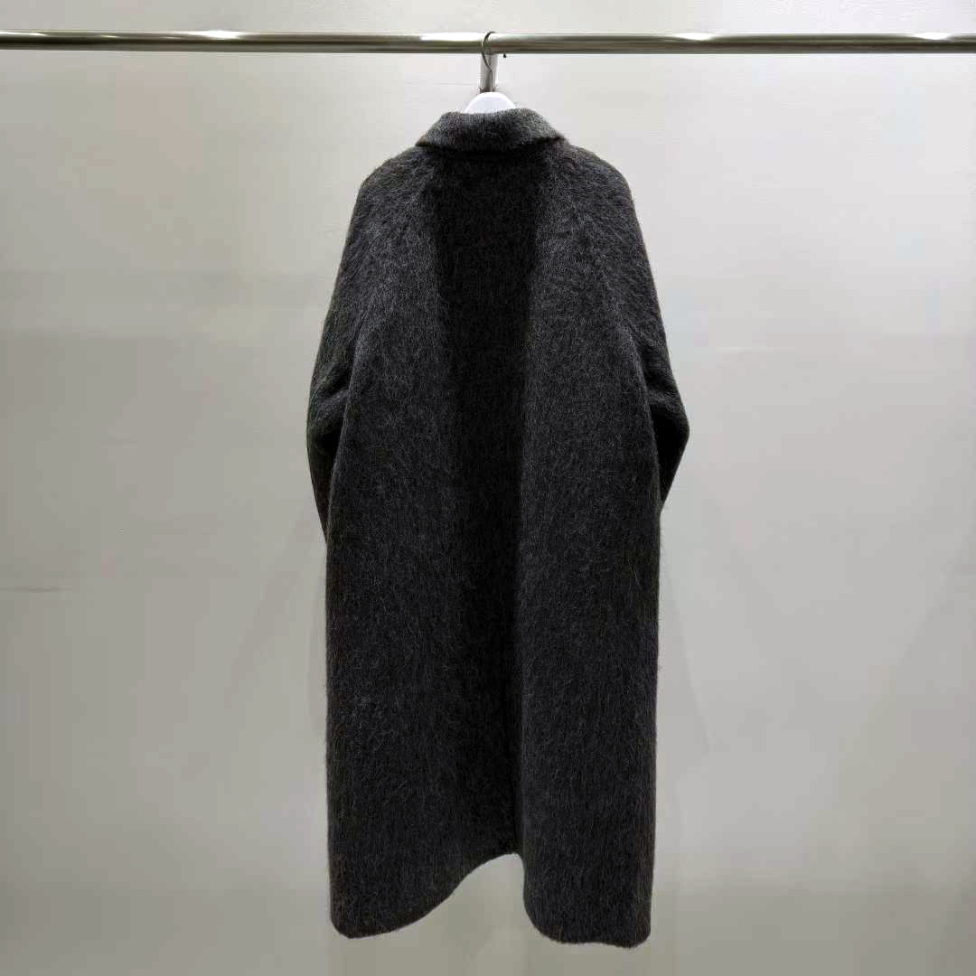 質感家暗門襟長版手工大衣