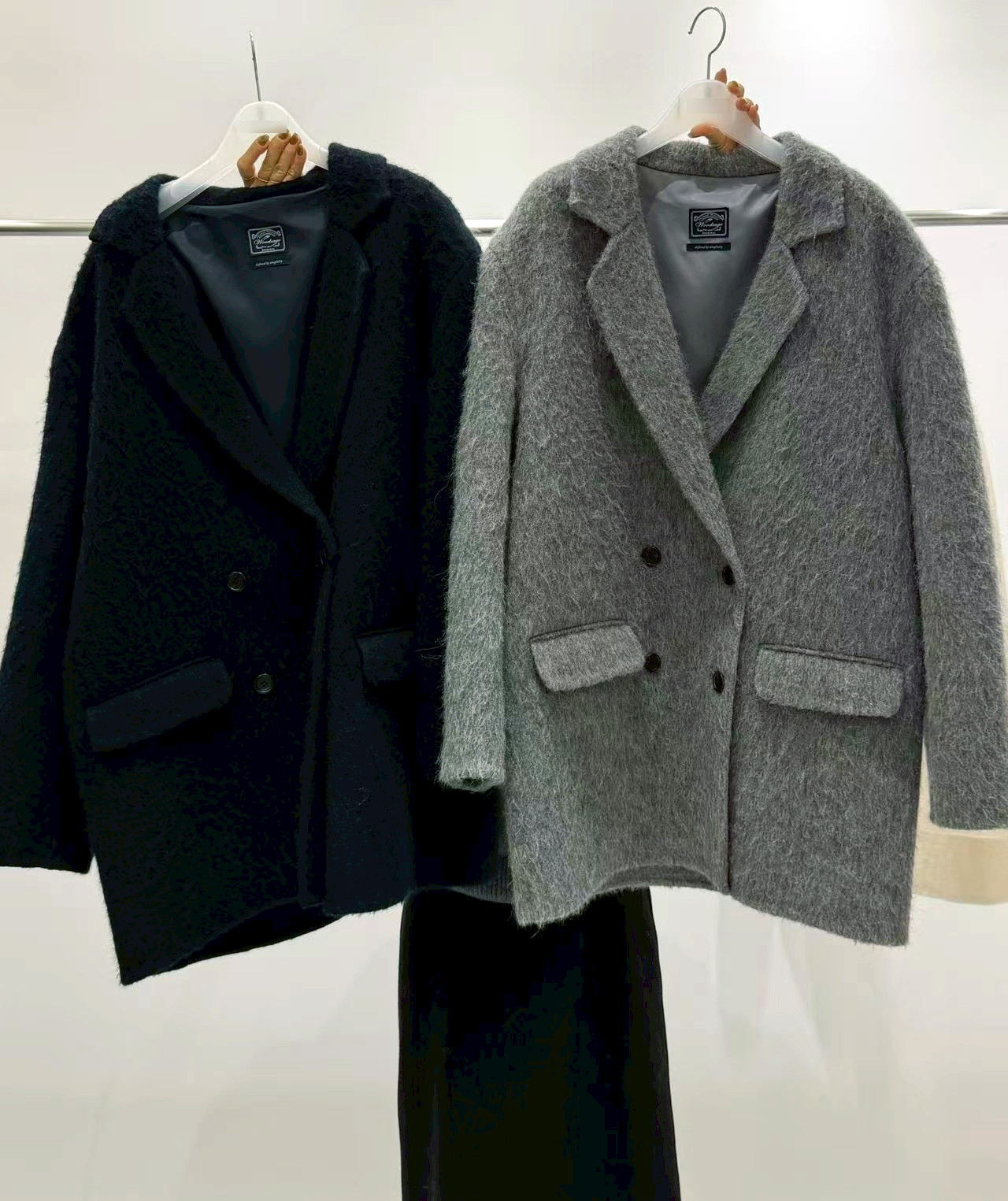 B85.質感家摩登雙排釦西裝領大衣