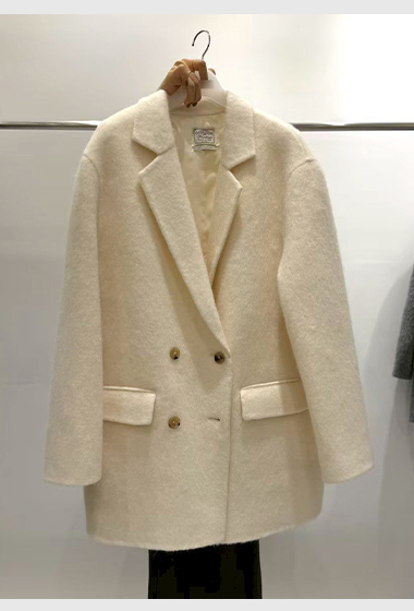 B85.質感家摩登雙排釦西裝領大衣