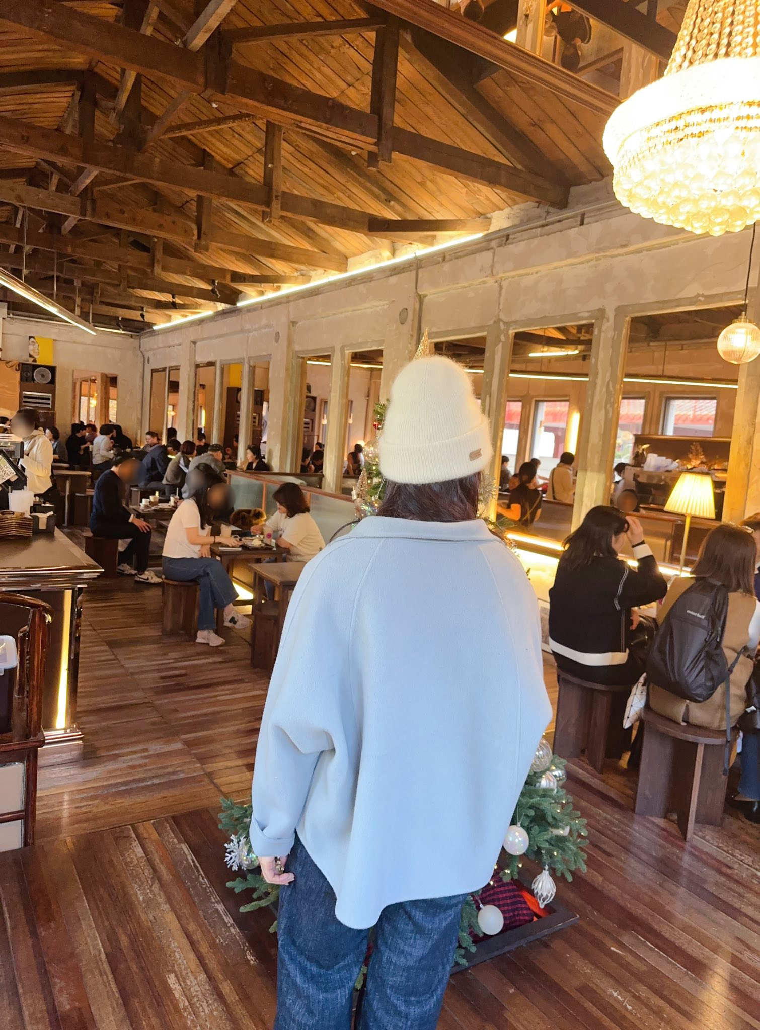 B122.首選時髦立領拉鍊手工短大衣