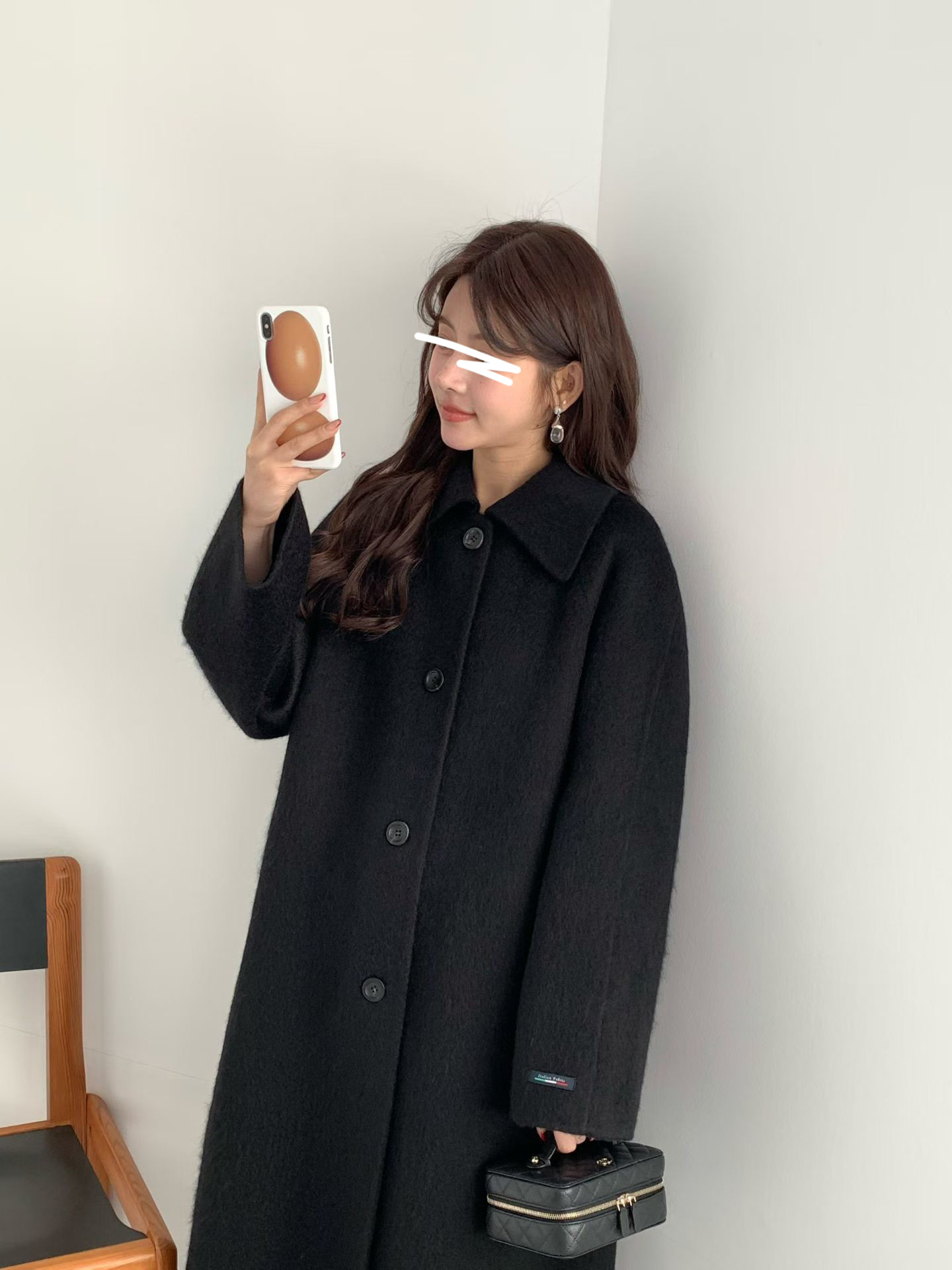 B14.名媛女孩蘇利駝羊毛手工長大衣