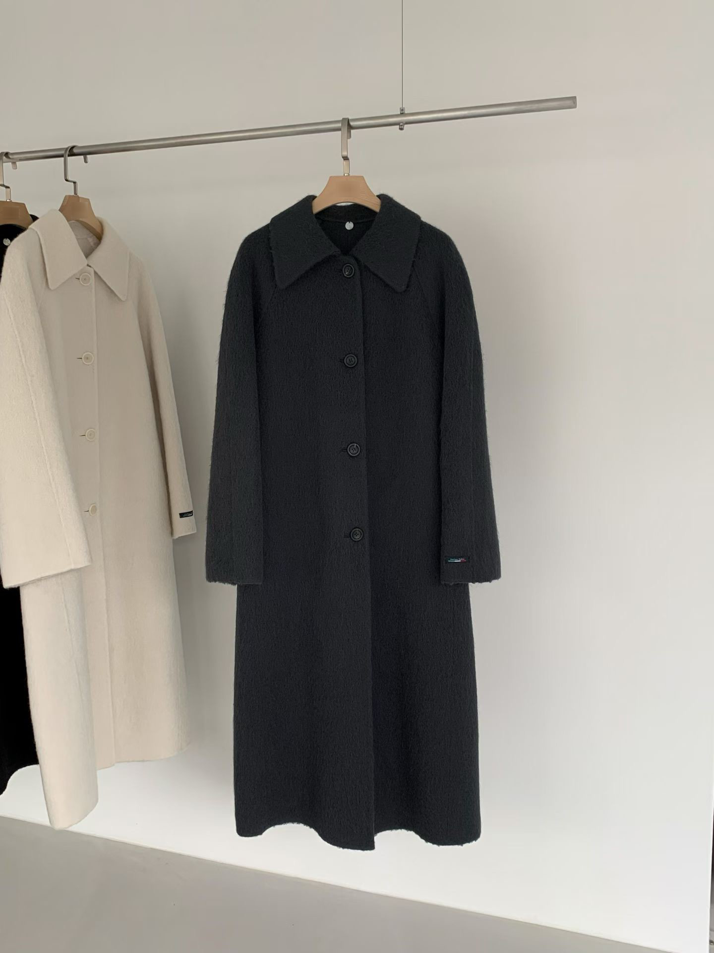 B14.名媛女孩蘇利駝羊毛手工長大衣