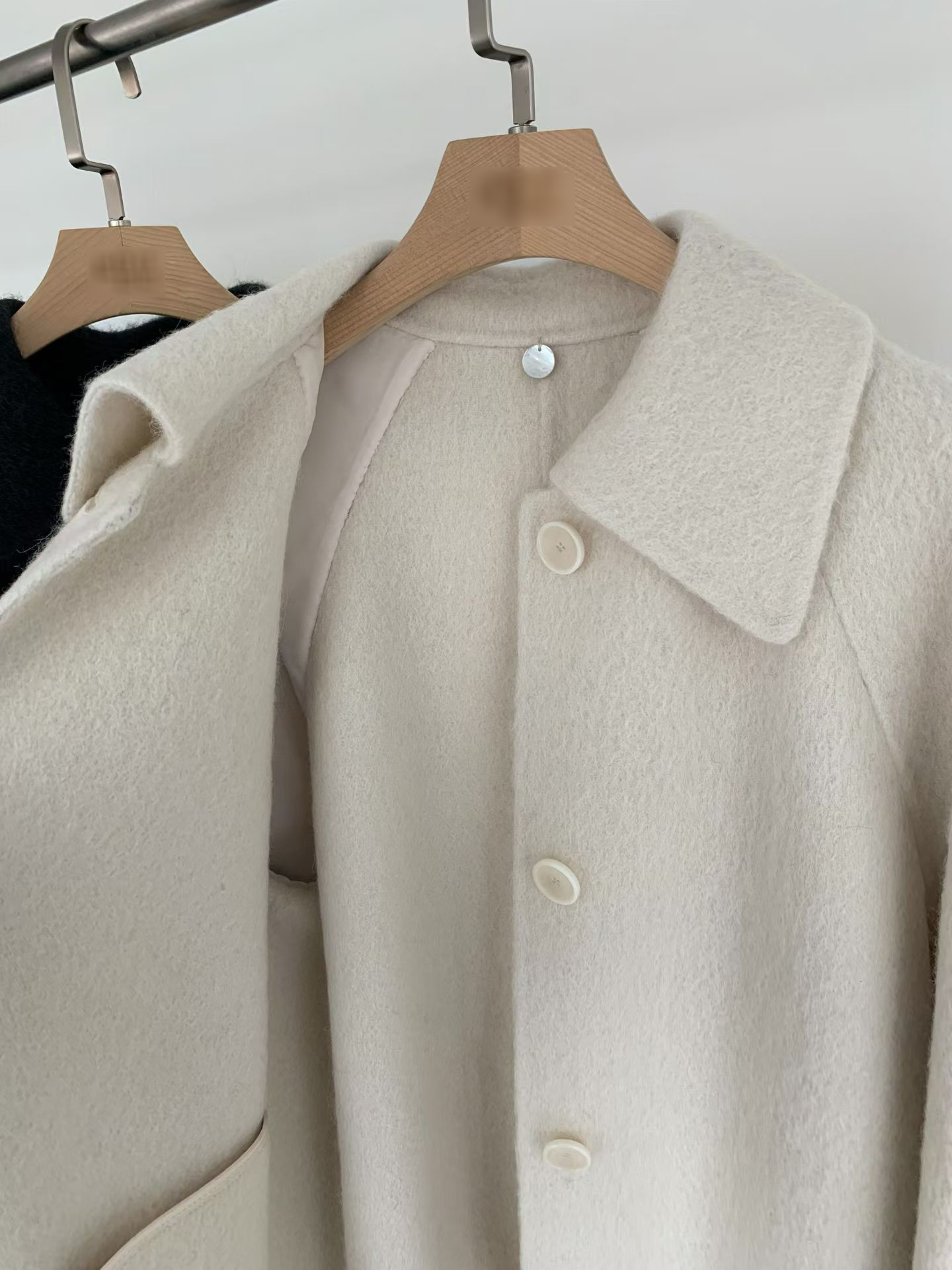 B14.名媛女孩蘇利駝羊毛手工長大衣