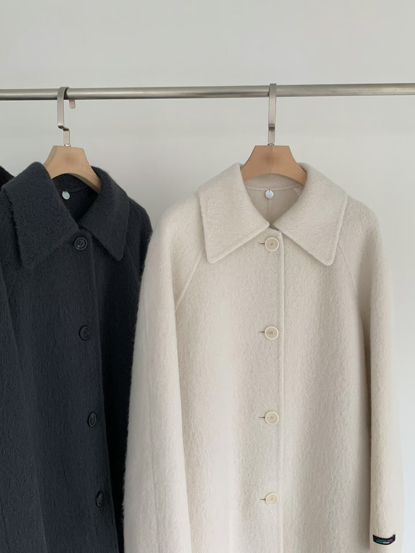 B14.名媛女孩蘇利駝羊毛手工長大衣