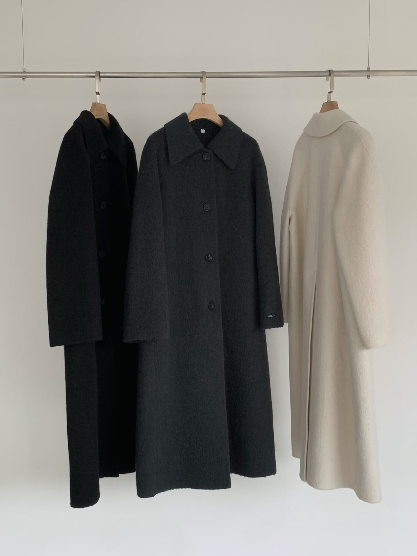 B14.名媛女孩蘇利駝羊毛手工長大衣