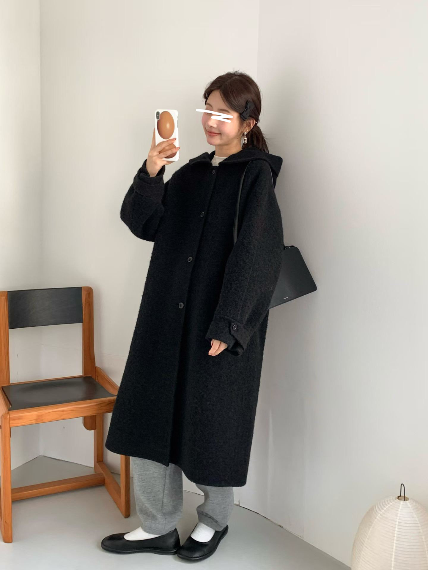 B13.日系溫柔連帽BABY駝羊毛手工大衣