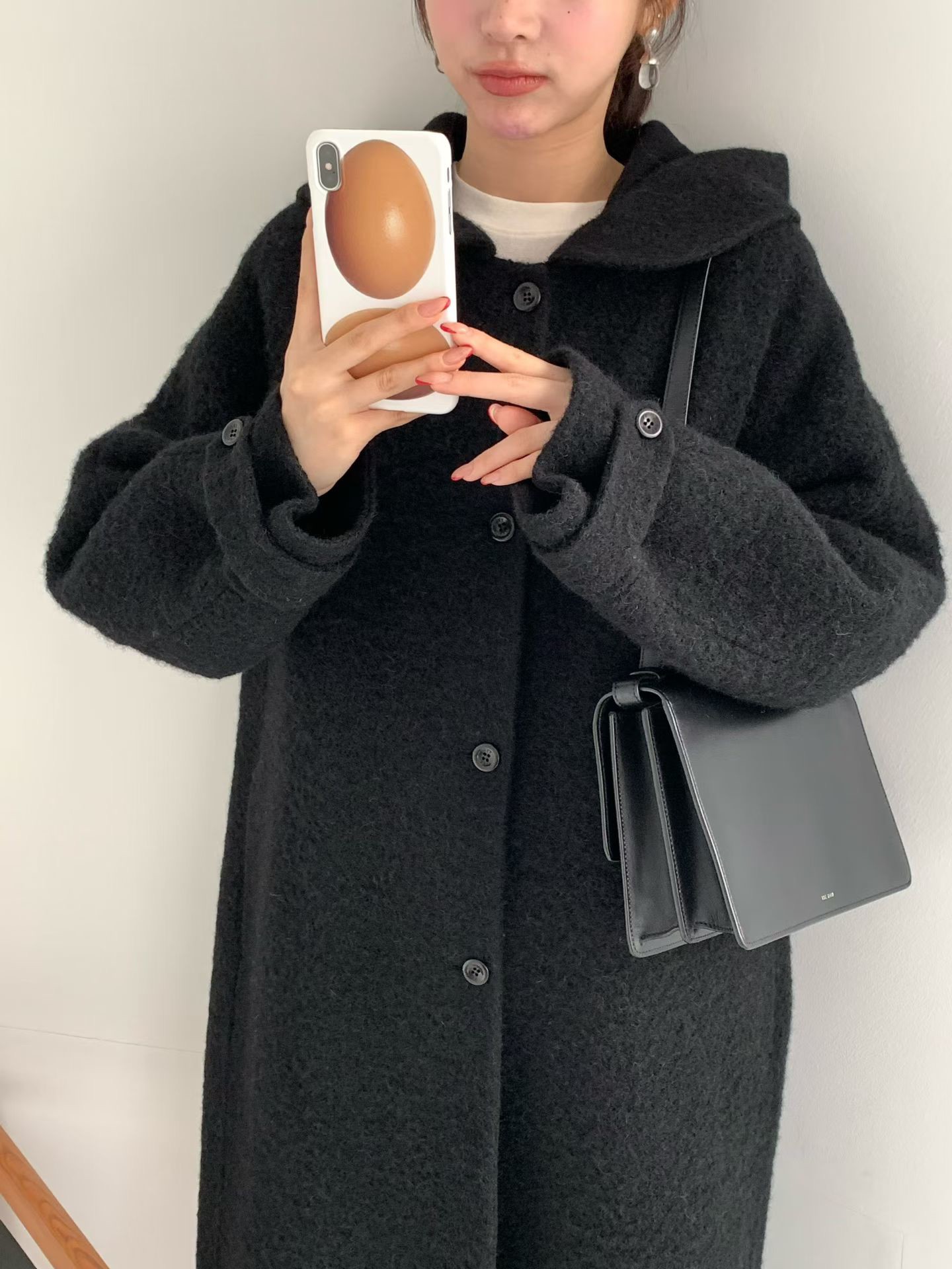 B13.日系溫柔連帽BABY駝羊毛手工大衣