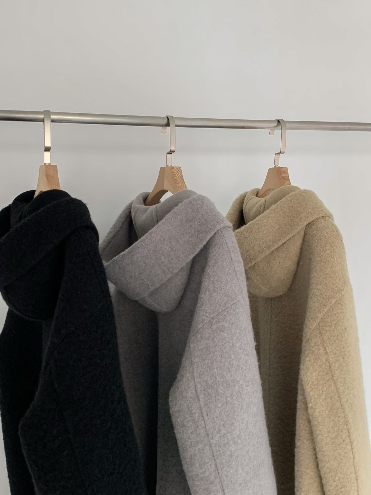 B13.日系溫柔連帽BABY駝羊毛手工大衣