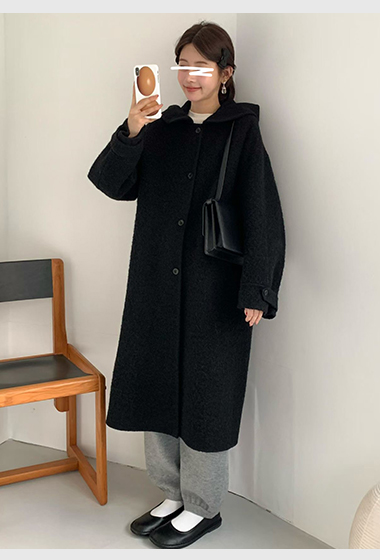 B13.日系溫柔連帽BABY駝羊毛手工大衣