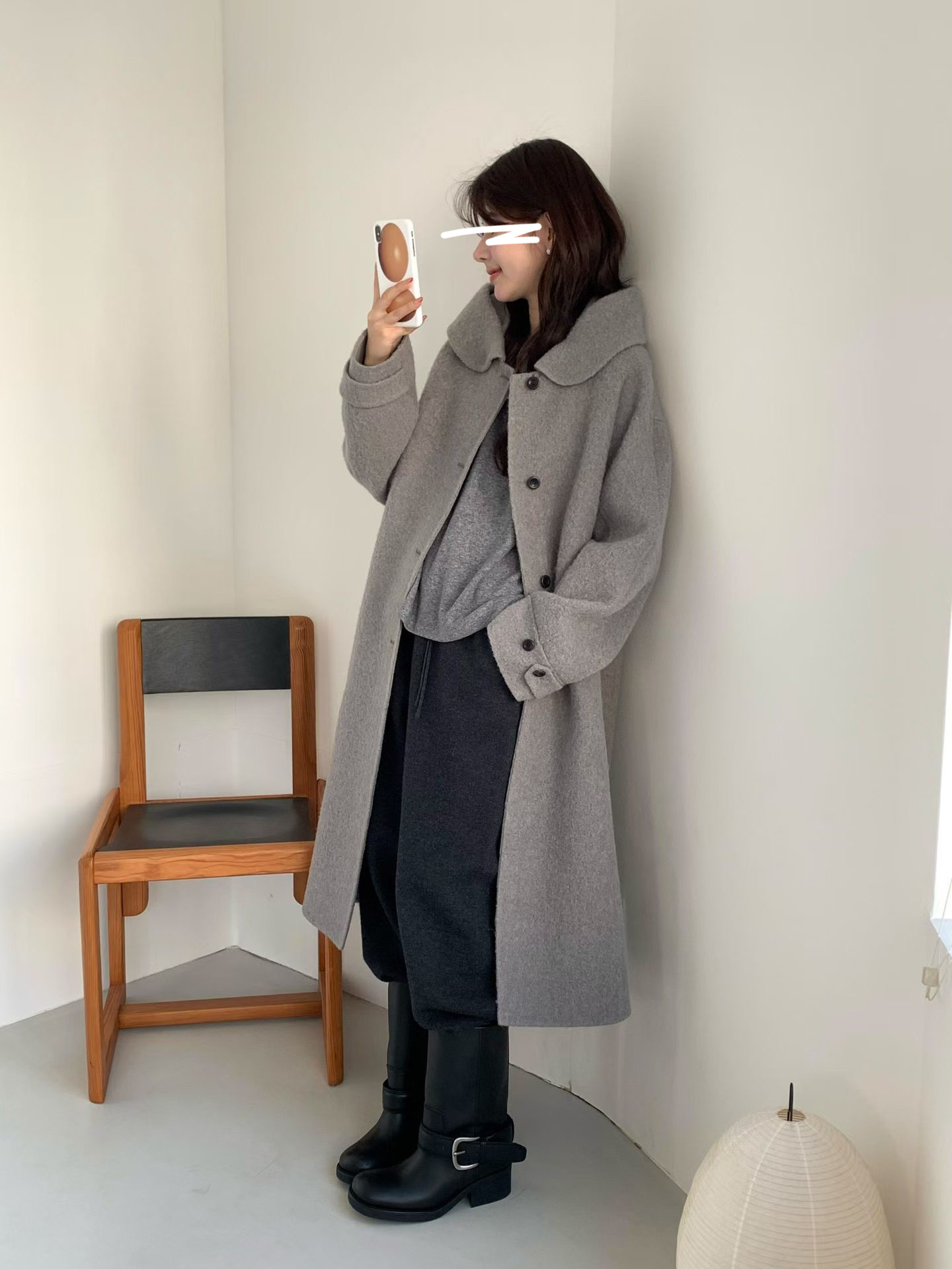 B13.日系溫柔連帽BABY駝羊毛手工大衣