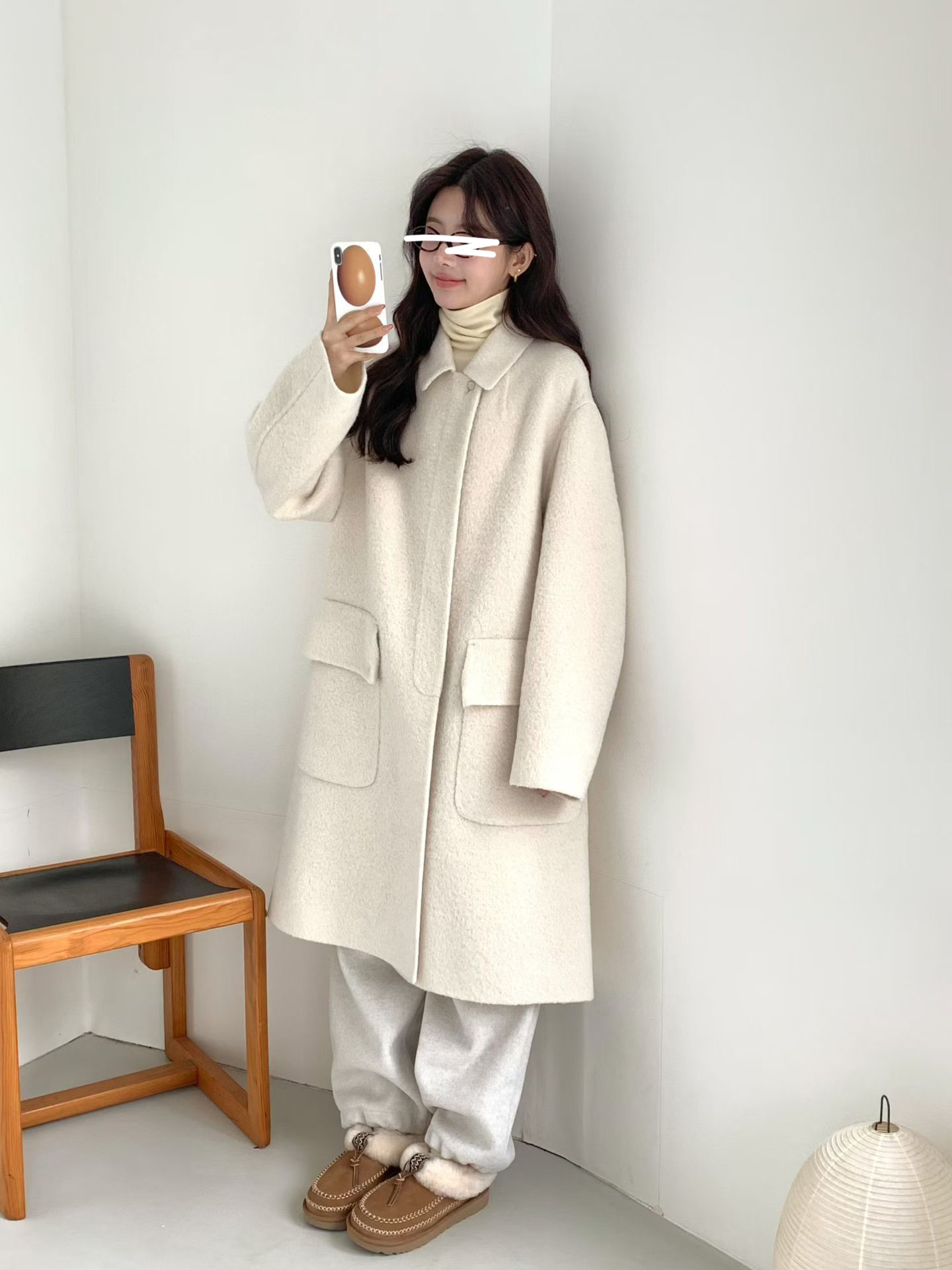 B12.氣質甜漾BABY駝羊毛手工大衣