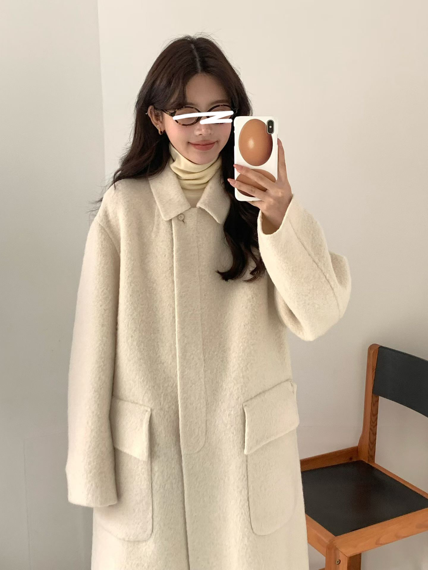 B12.氣質甜漾BABY駝羊毛手工大衣