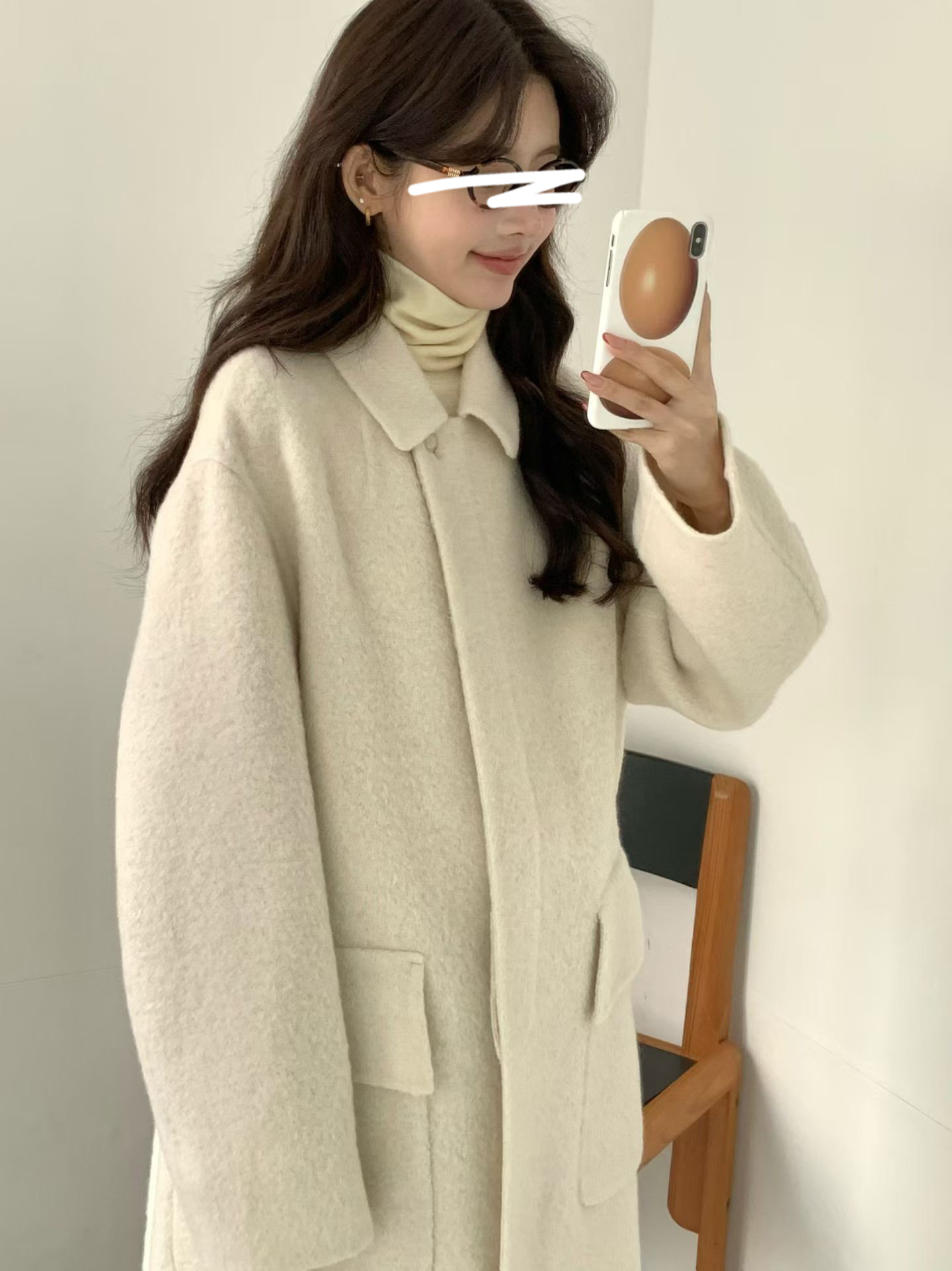 B12.氣質甜漾BABY駝羊毛手工大衣