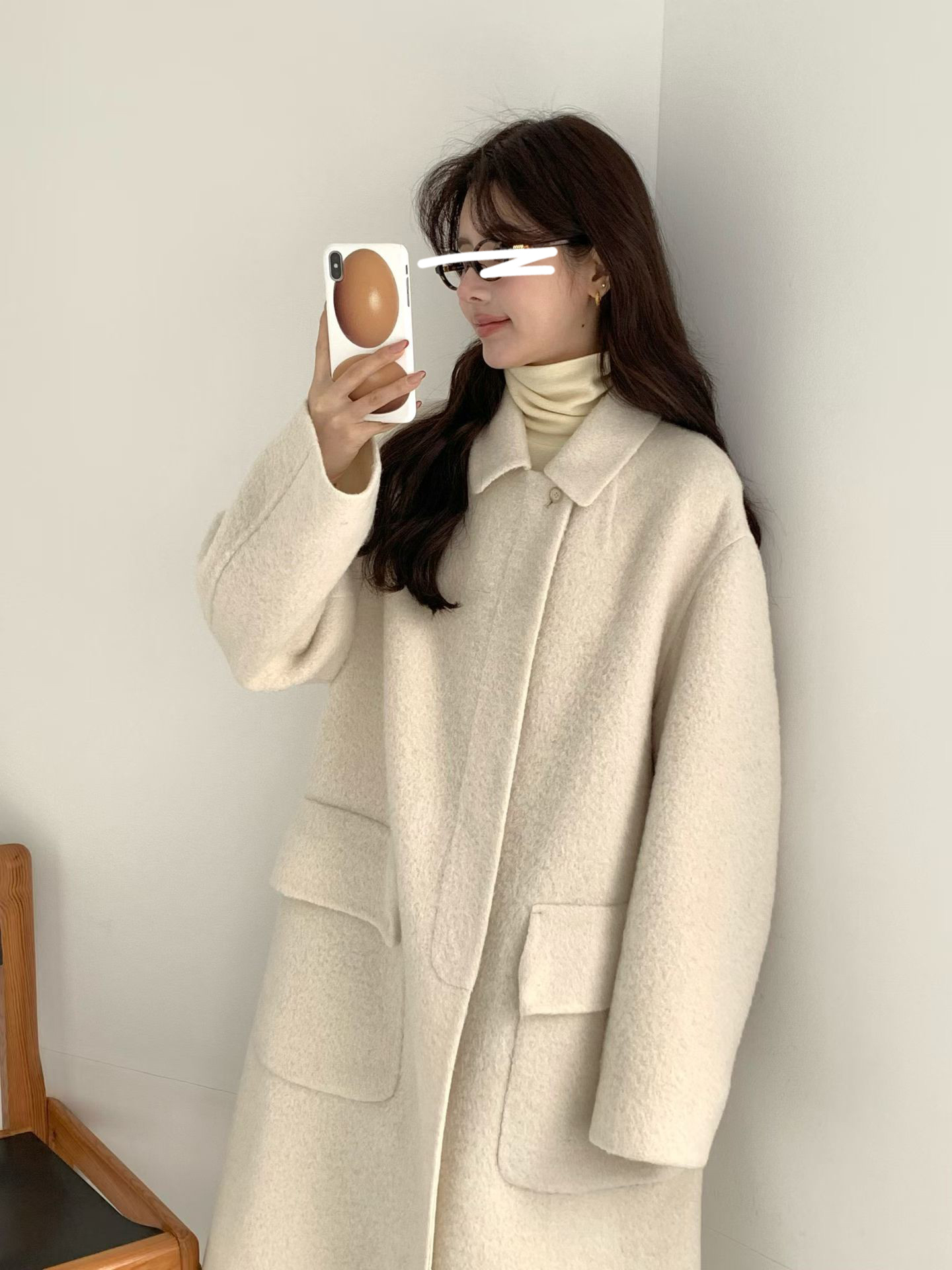 B12.氣質甜漾BABY駝羊毛手工大衣