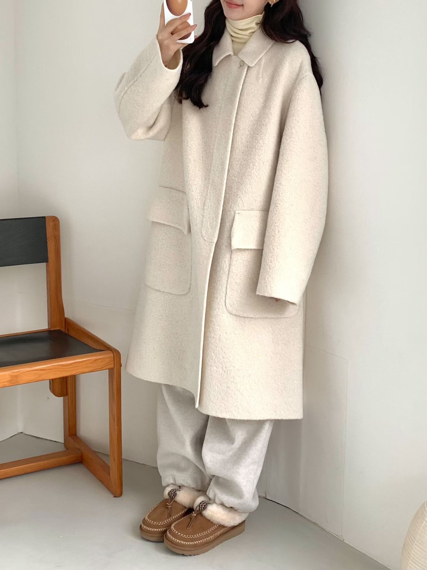 B12.氣質甜漾BABY駝羊毛手工大衣