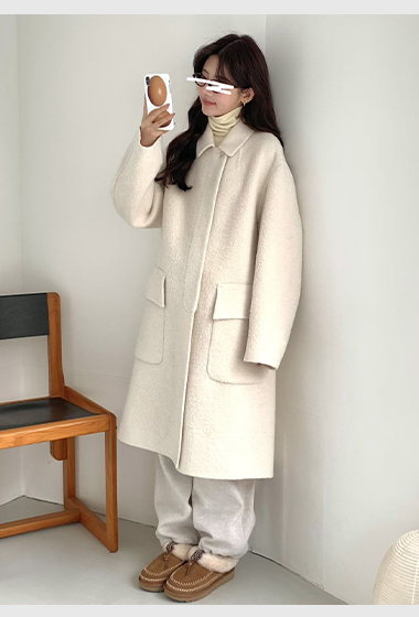 B12.氣質甜漾BABY駝羊毛手工大衣