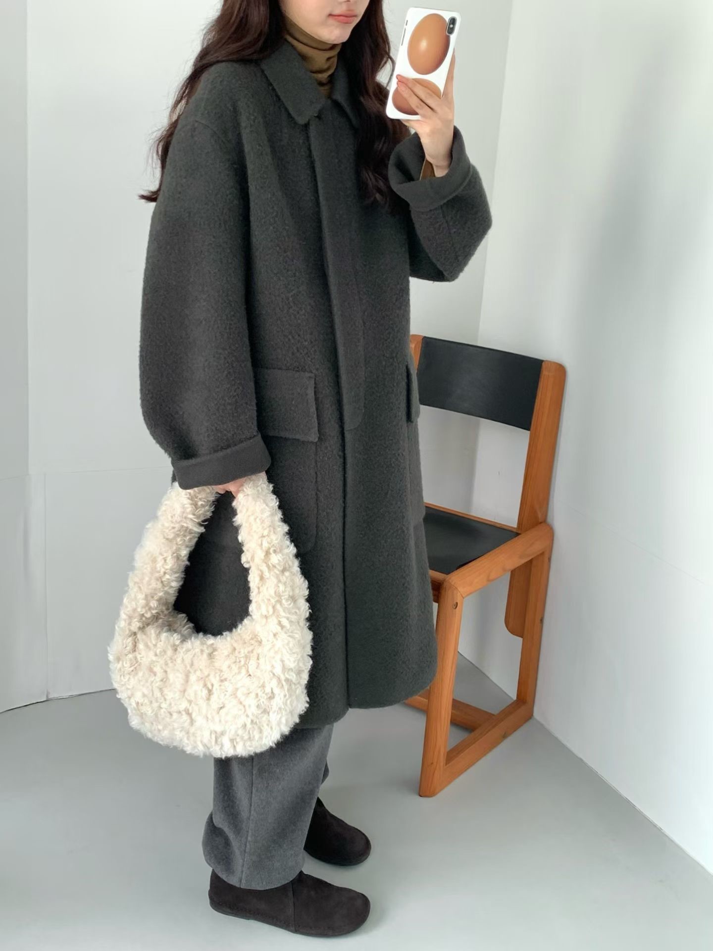 B12.氣質甜漾BABY駝羊毛手工大衣