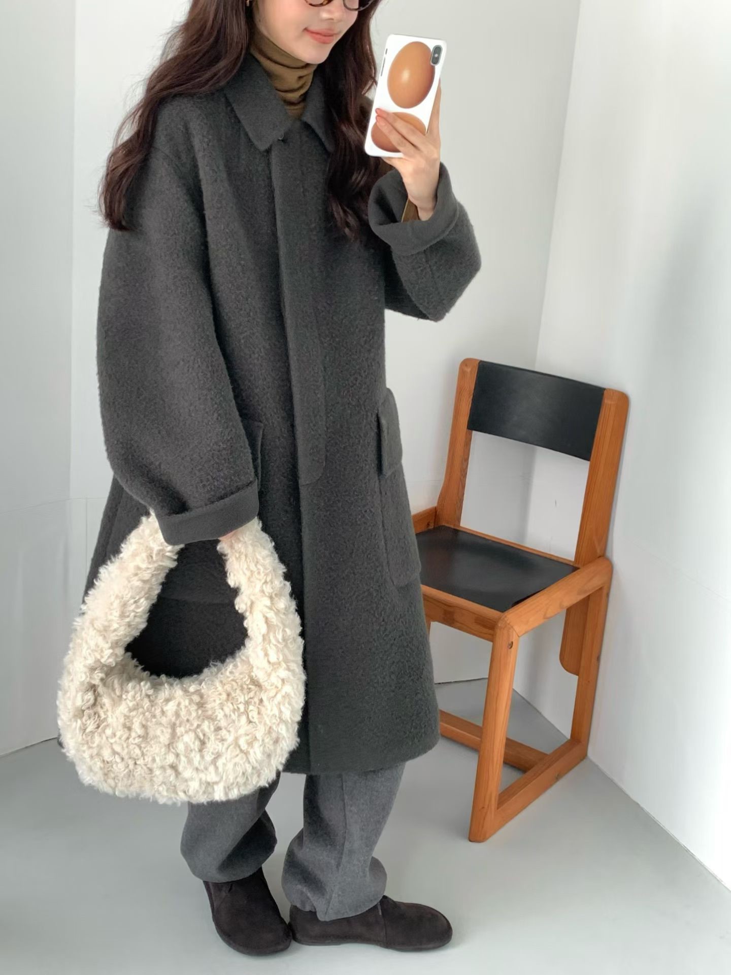 B12.氣質甜漾BABY駝羊毛手工大衣