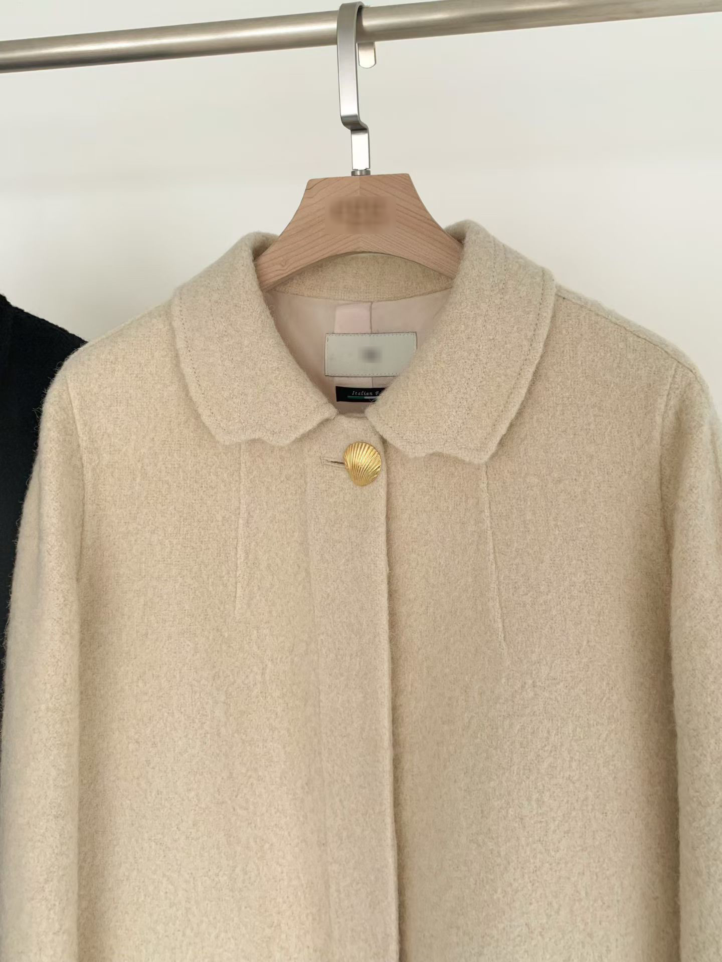 B11.精緻貝殼釦BABY駝羊毛手工大衣