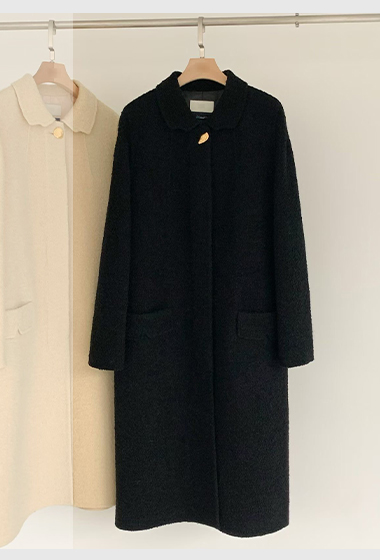 B11.精緻貝殼釦BABY駝羊毛手工大衣