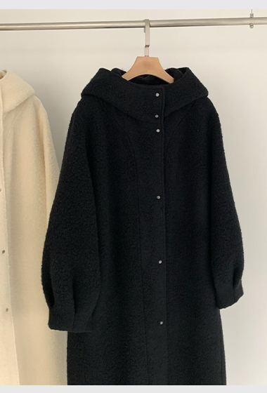 B15.冬日花苞袖BABY駝羊毛長大衣