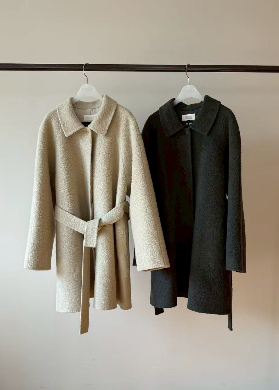 B59.瘦瘦歐膩優雅綁帶手工大衣