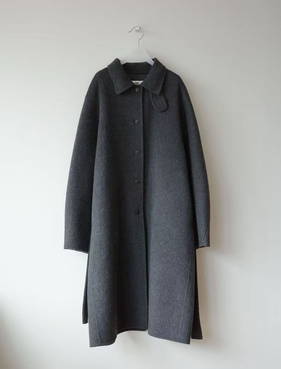 B58.瘦瘦歐膩領子2WAY手工長大衣