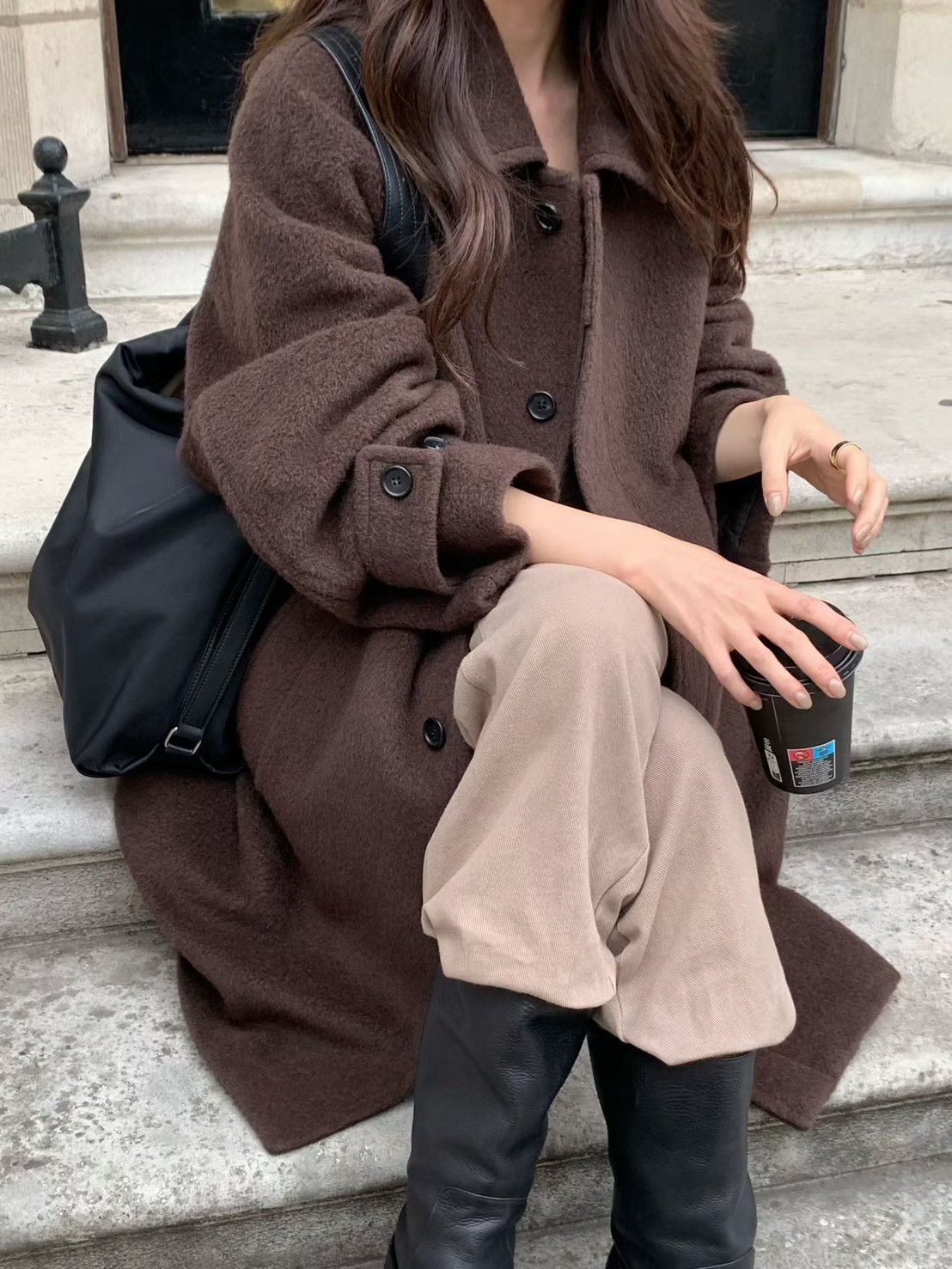 A15.小V家冬日50%BABY駝羊毛手工大衣