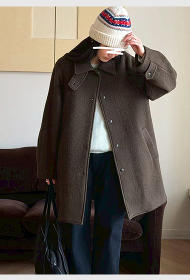 A59.瘦瘦歐膩領子2WAY手工大衣