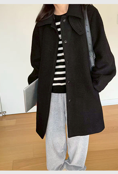 A59.瘦瘦歐膩領子2WAY手工大衣
