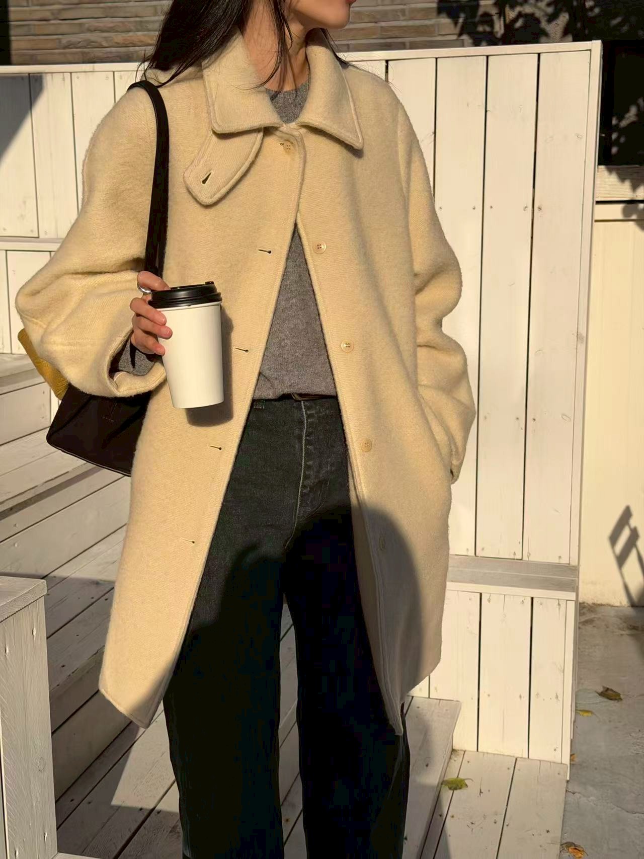 A59.瘦瘦歐膩領子2WAY手工大衣