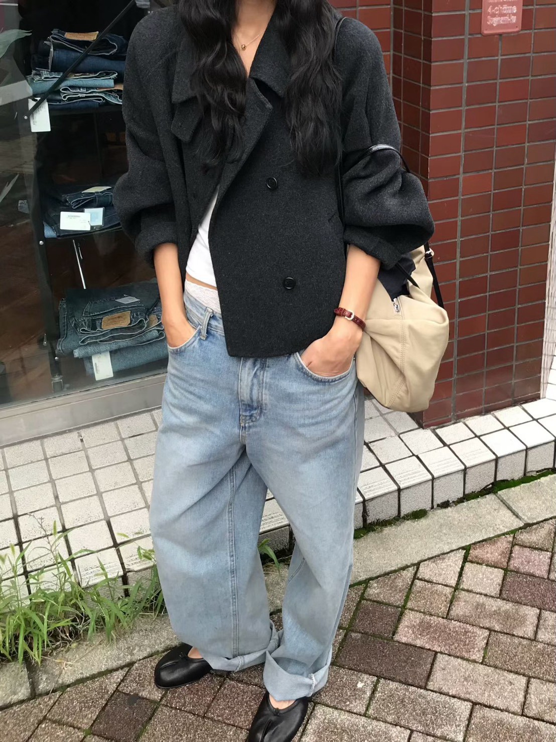 A11.小V家時髦女孩手工短大衣